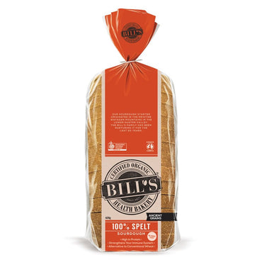 Bill's Organic Bread FROZEN - Sourdough 100% Spelt Stoneground 620g